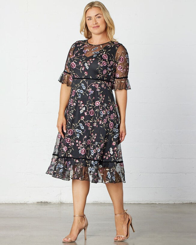 Wildflower Embroidered Dress | Woman Within Wildflower Embroidered Dress | Woman Within