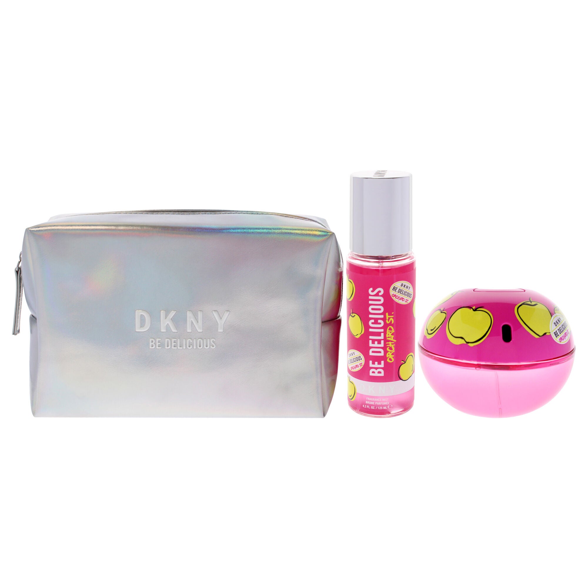 DKNY Be Delicious Orchard St by Donna Karan for Women - 3 Pc Gift Set 3.4oz EDP Spray, 4.2oz Fragrance Mist, Pouch, See Description, alternate image number 4