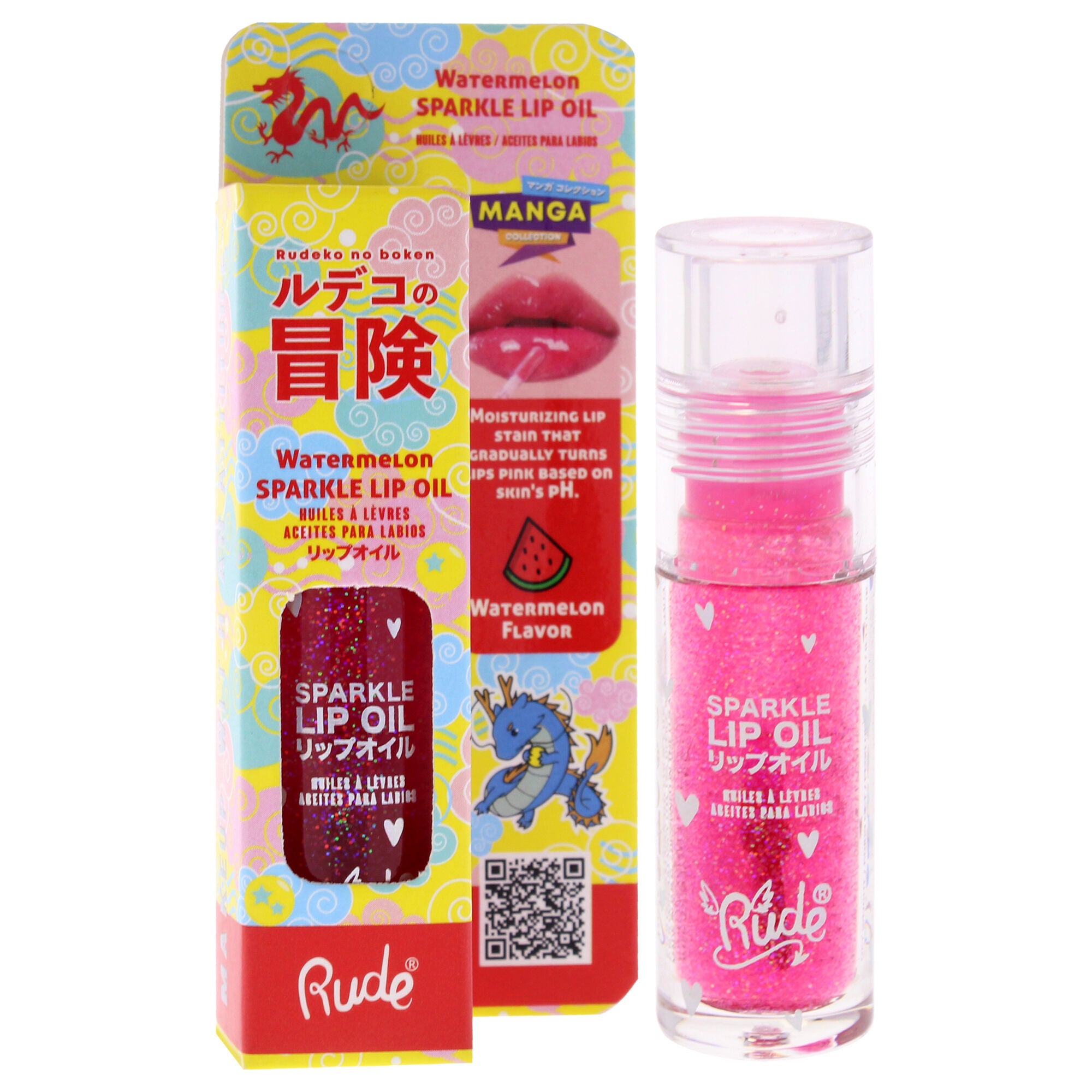 Manga Collection Manga Sparkle Lip Oil - Watermelon by Rude Cosmetics for Women, See Description, alternate image number 1