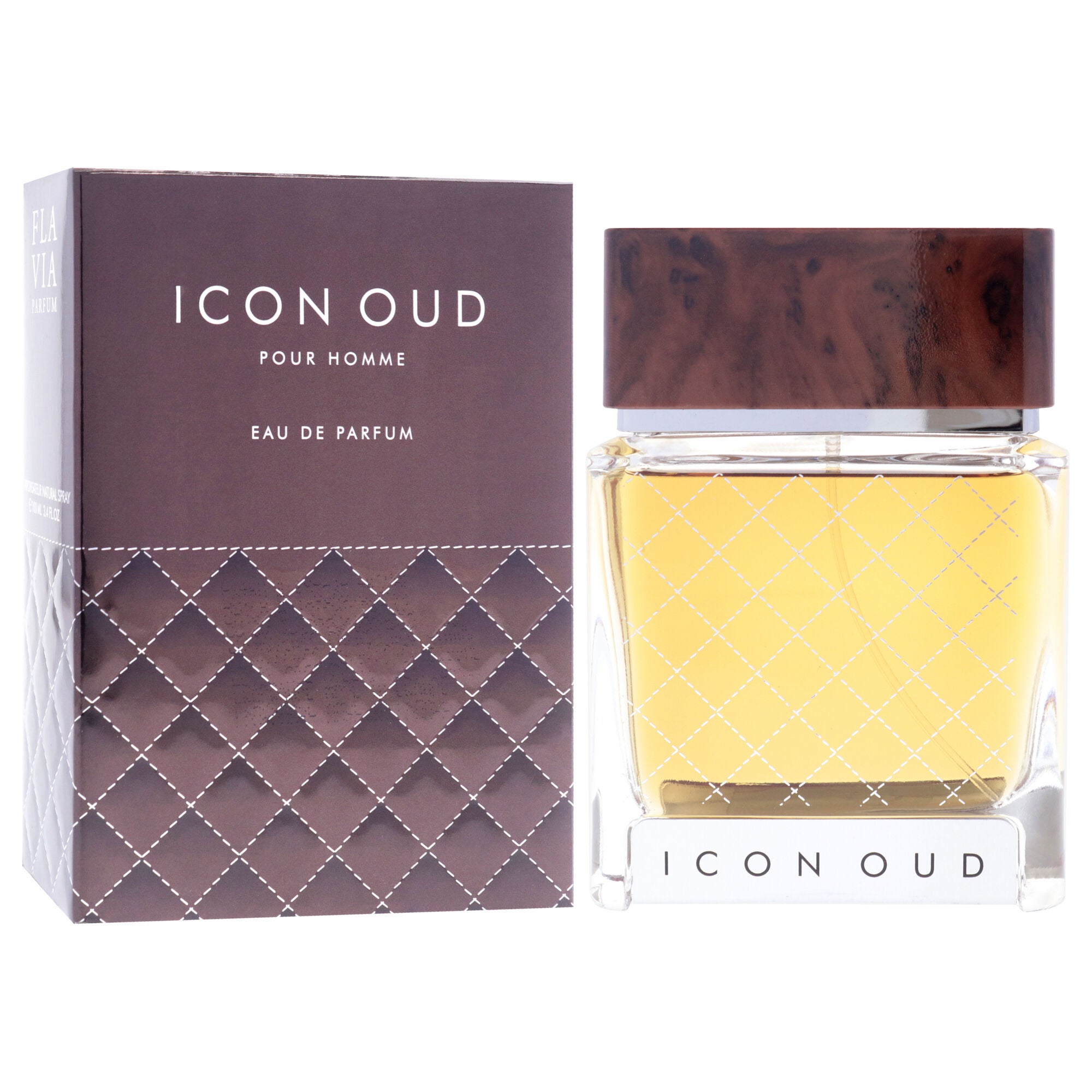 Icon Oud by Flavia for Men - 3.4 oz EDP Spray, Clear, alternate image number 2
