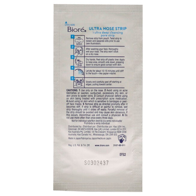 Ultra Deep Cleansing Pore Strips by Biore for Unisex - 6 Pc Pore Strips, , alternate image number null