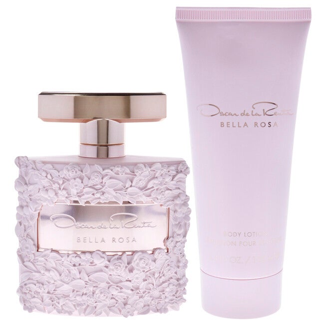 Bella Rosa by Oscar De La Renta for Women - 2 Pc Gift Set 3.4oz EDP Spray, 3.4oz Body Lotion, NA, alternate image number null