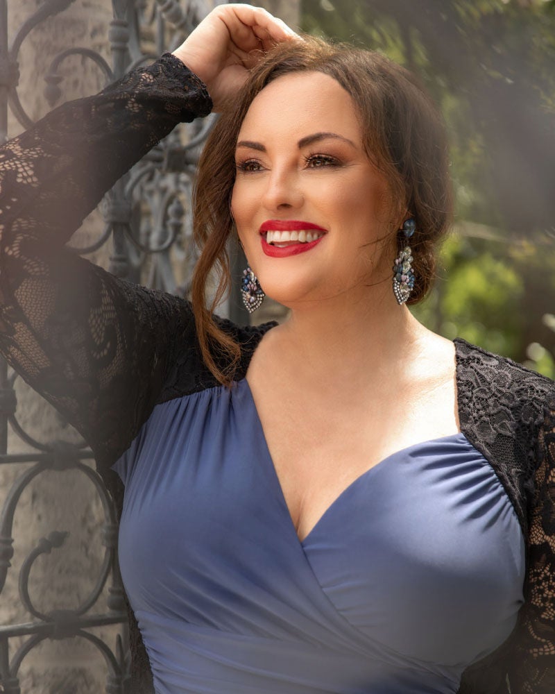 Valentina Illusion Dress, Slate Blue, alternate image number 2