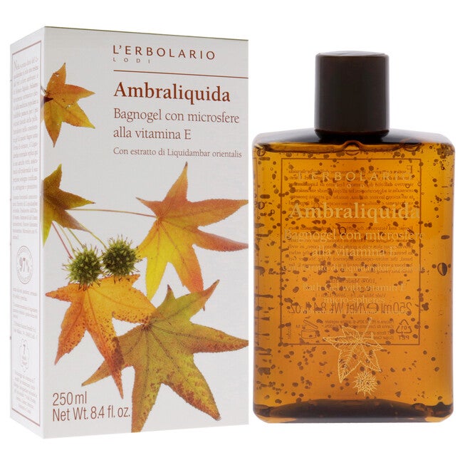 Bath Gel with Vitamin E Micro-Spheres - Ambraliquida by LErbolario for Unisex - 8.4 oz Shower Gel, NA, alternate image number null