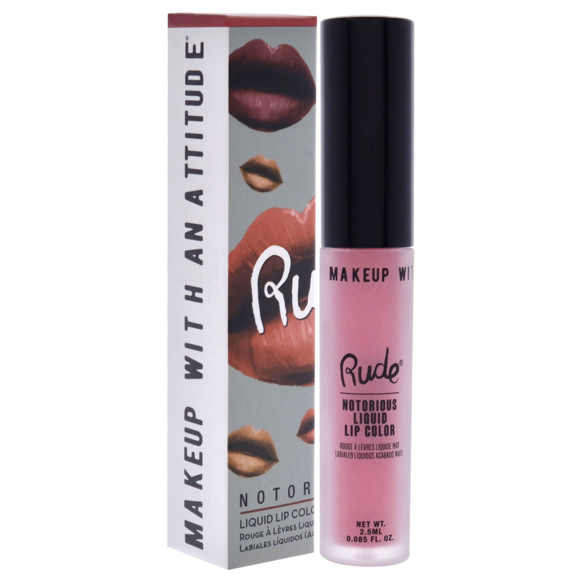 Notorious Rich Long Liquid Lip Color - Going Topless by Rude Cosmetics for Women - 0.1 oz Lipstick, See Description, alternate image number 2