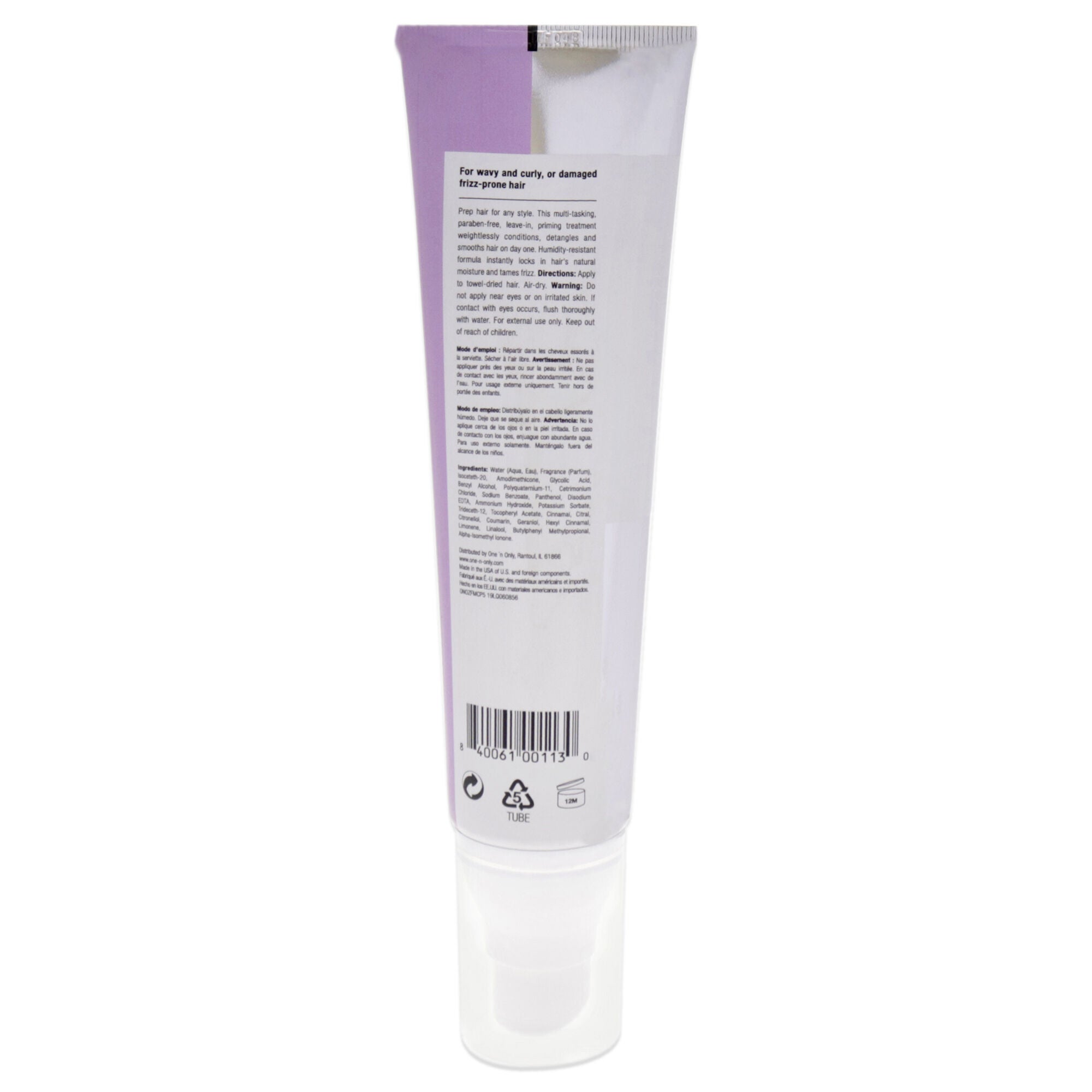 Zero Fuss Coarse-Frizzy Hair Primer by One n Only for Unisex - 5 oz Primer, , alternate image number 3