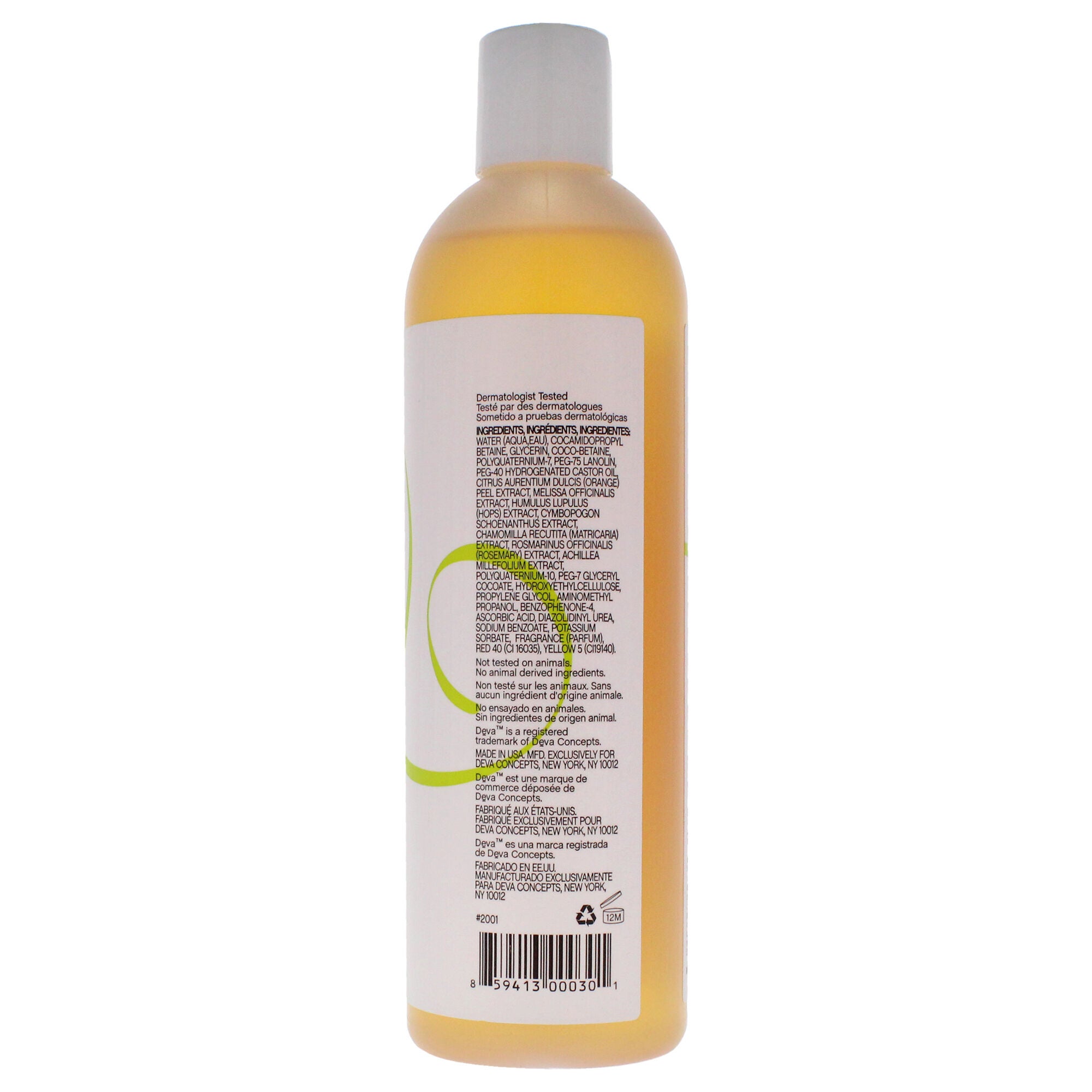 DevaCare Low-Poo No-Fade Mild Lather Cleanser by DevaCurl for Unisex - 12 oz Cleanser, See Description, alternate image number 3
