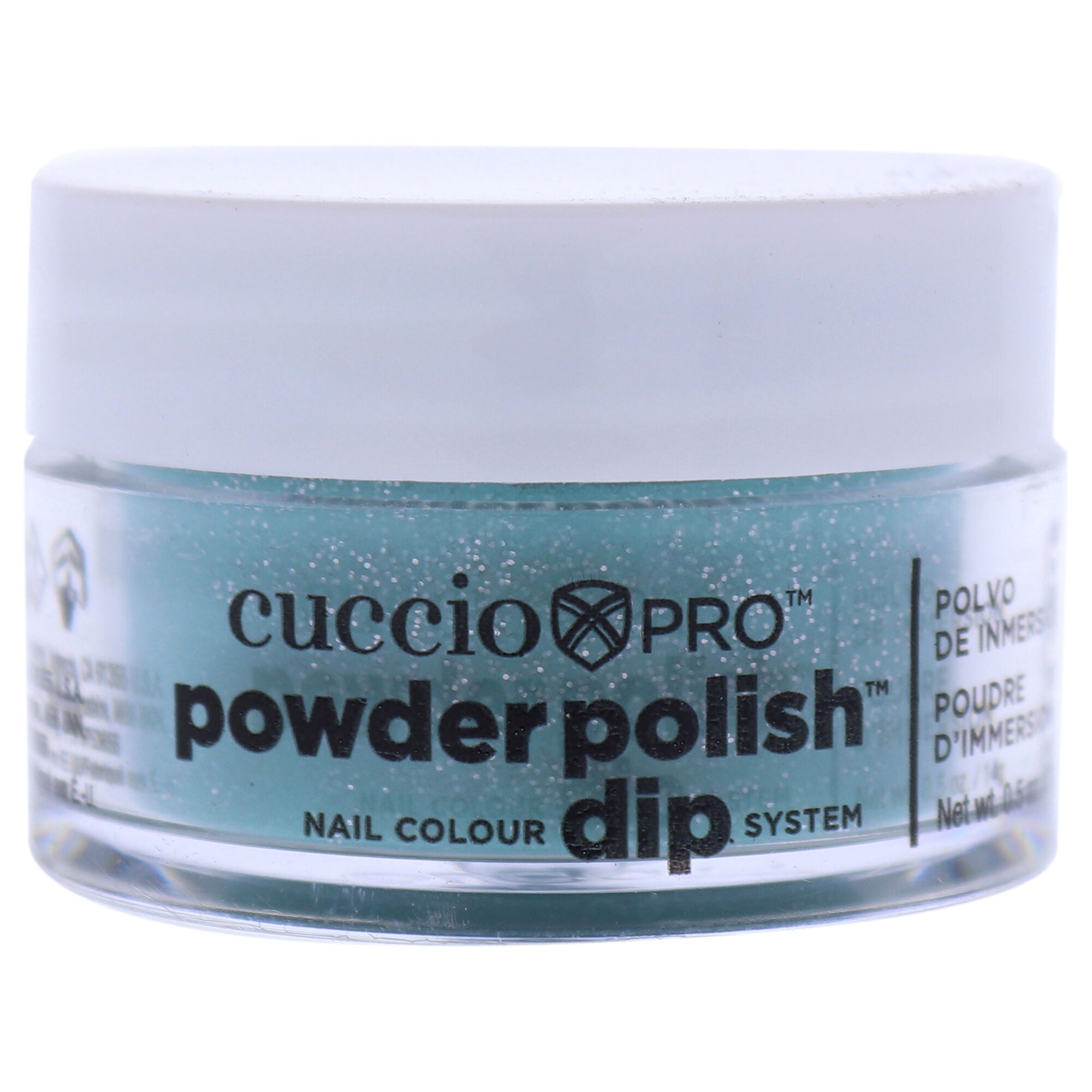 Pro Powder Polish Nail Colour Dip System - Jade with Silver Glitter by Cuccio Colour for Women - 0.5 oz Nail Powder, See Description, hi-res image number 0