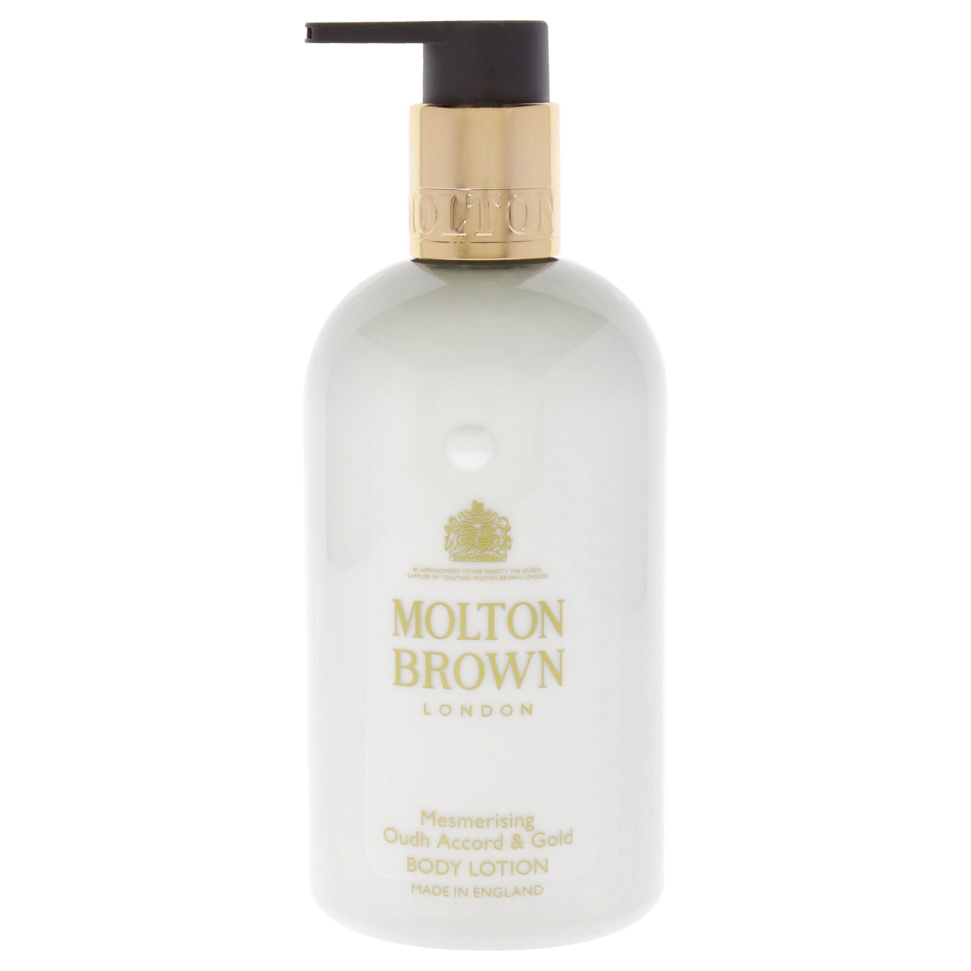 Mesmerising Oudh Accord and Gold Body Lotion by Molton Brown for Unisex - 10 oz Body Lotion, See Description, hi-res image number 0