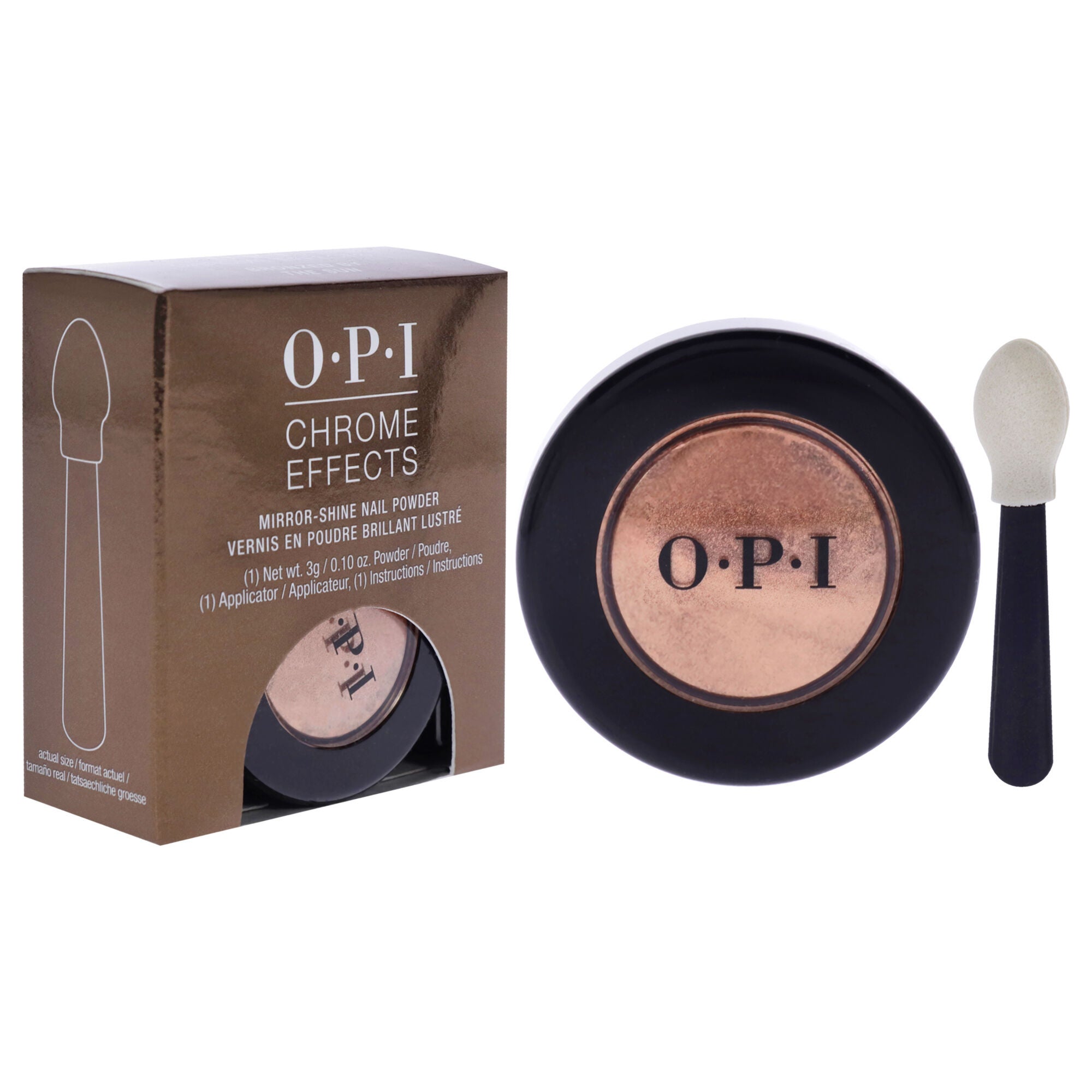 Chrome Effects Mirror Shine Nail Powder - Bronzed By The Sun by OPI for Women - 0.1 oz Nail Powder, , alternate image number 7