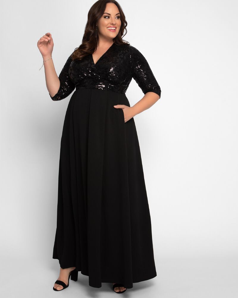 Paris Pleated Sequin Gown, , alternate image number 11