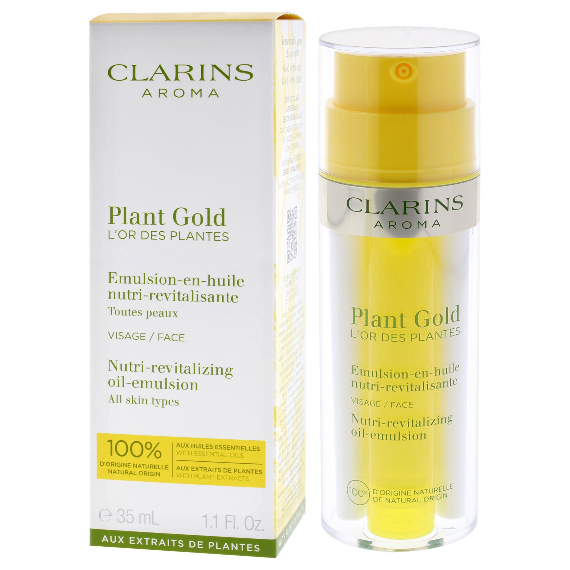 Plant Gold Nutri-Revitalizing Oil-Emulsion by Clarins for Unisex - 1.1 oz Emulsion, See Description, alternate image number 3