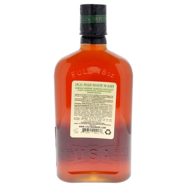 Man Made Wash - Spiced Vanilla by 18.21 Man Made for Men - 18 oz 3-In-1 Shampoo, Conditioner and Body Wash, NA, alternate image number null