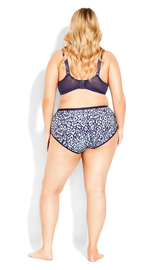 Microfiber Print Full Brief - navy, , alternate image number null