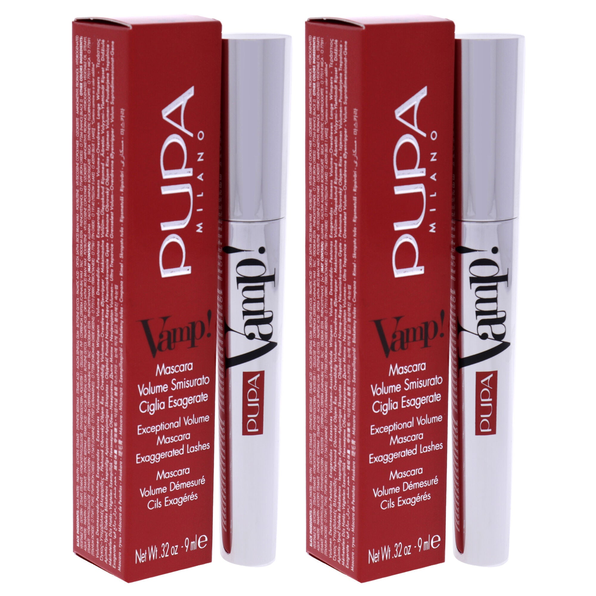 Vamp! Mascara - 200 Chocolate Brown by Pupa Milano for Women - 0.32 oz Mascara - Pack of 2, See Description, alternate image number 1