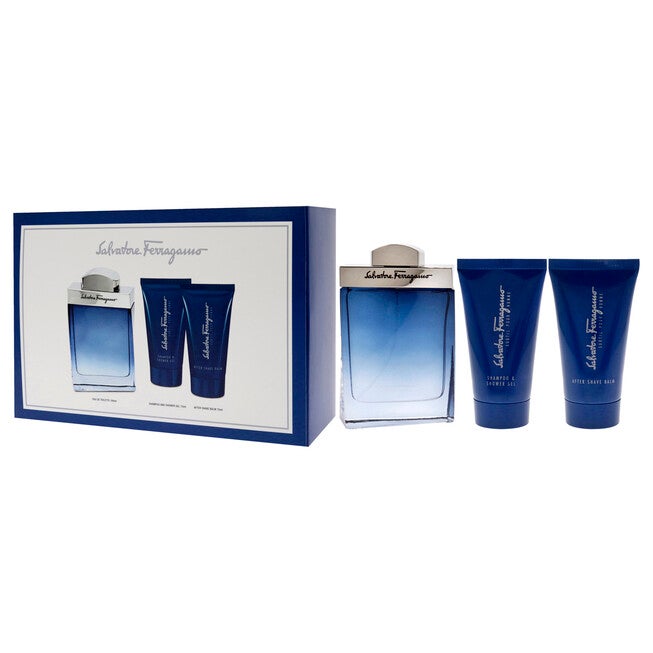 Subtil by Salvatore Ferragamo for Men - 3 Pc Gift Set 3.4oz EDT Spray, 2.5oz Shampoo and Shower Gel, 1.7oz After Shave Balm, NA, alternate image number null