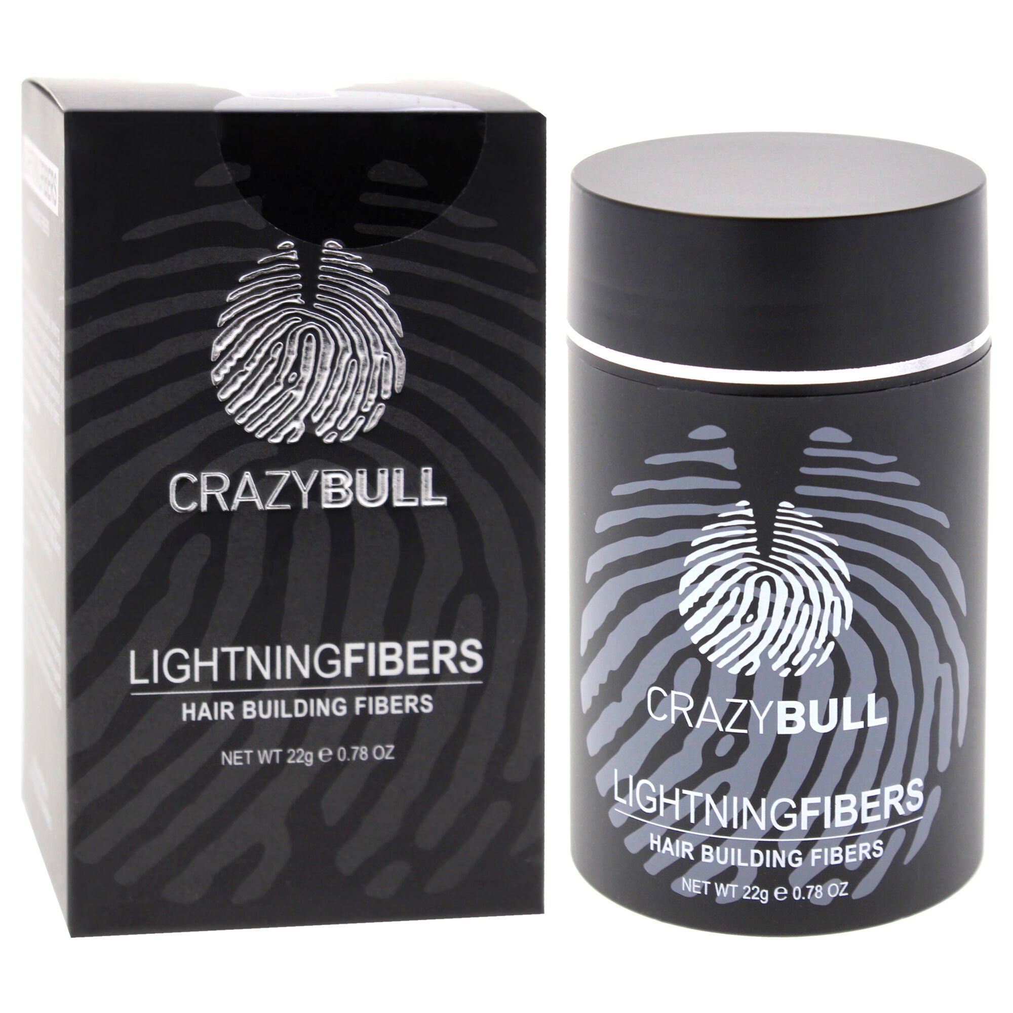 Lightning Hair Building Fibers - 2 Dark Brown by Crazy Bull Hair for Men - 0.78 oz Fiber, See Description, alternate image number 2