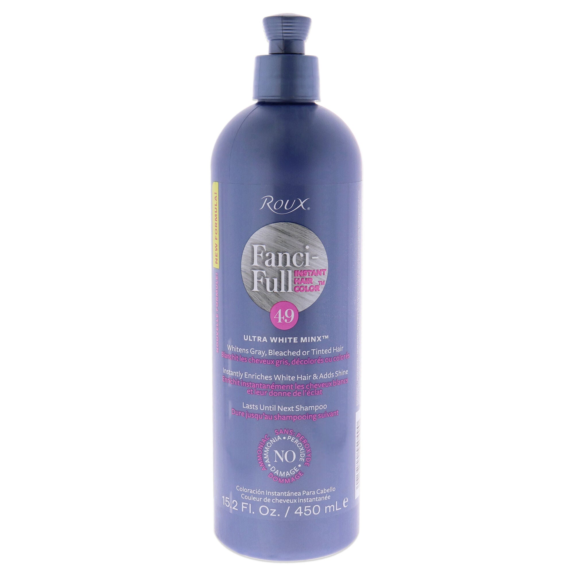 Fanci-Full Rinse Instant Hair Color - 49 Ultra White Minx by Roux for Unisex - 15.2 oz Hair Color, See Description, hi-res image number 0
