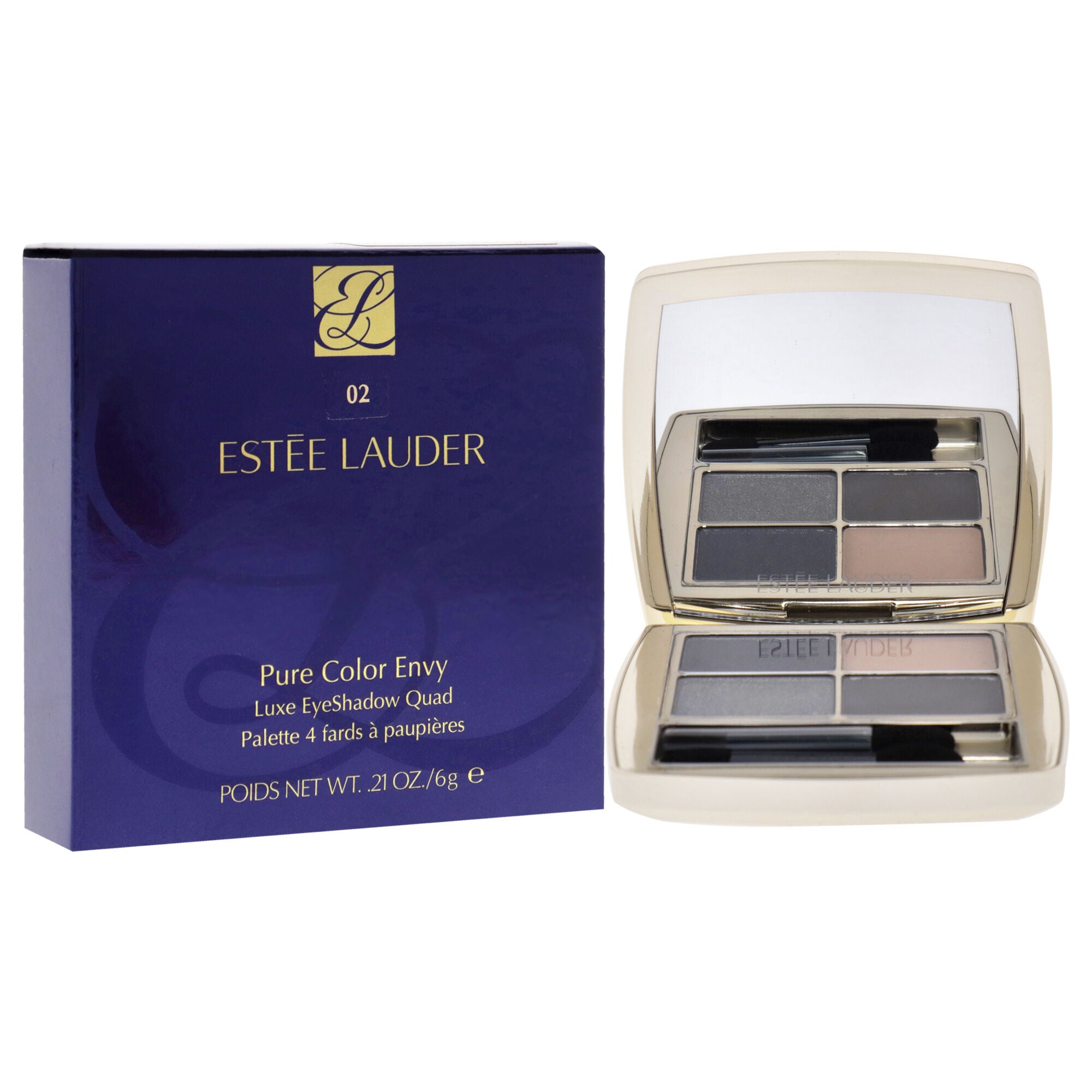 Pure Color Envy Luxe Eyeshadow Quad - 02 Indigo Night by Estee Lauder for Women - 0.28 oz Eye Shadow, See Description, alternate image number 1