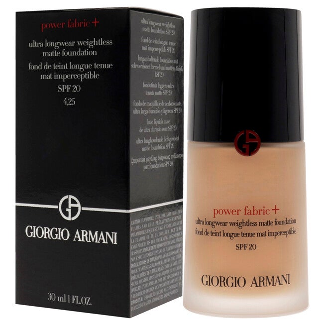 Power Fabric Plus Longwear Weightless Matte Foundation SPF 20 - 4.25 by Giorgio Armani for Women - 1 oz Foundation, NA, alternate image number null