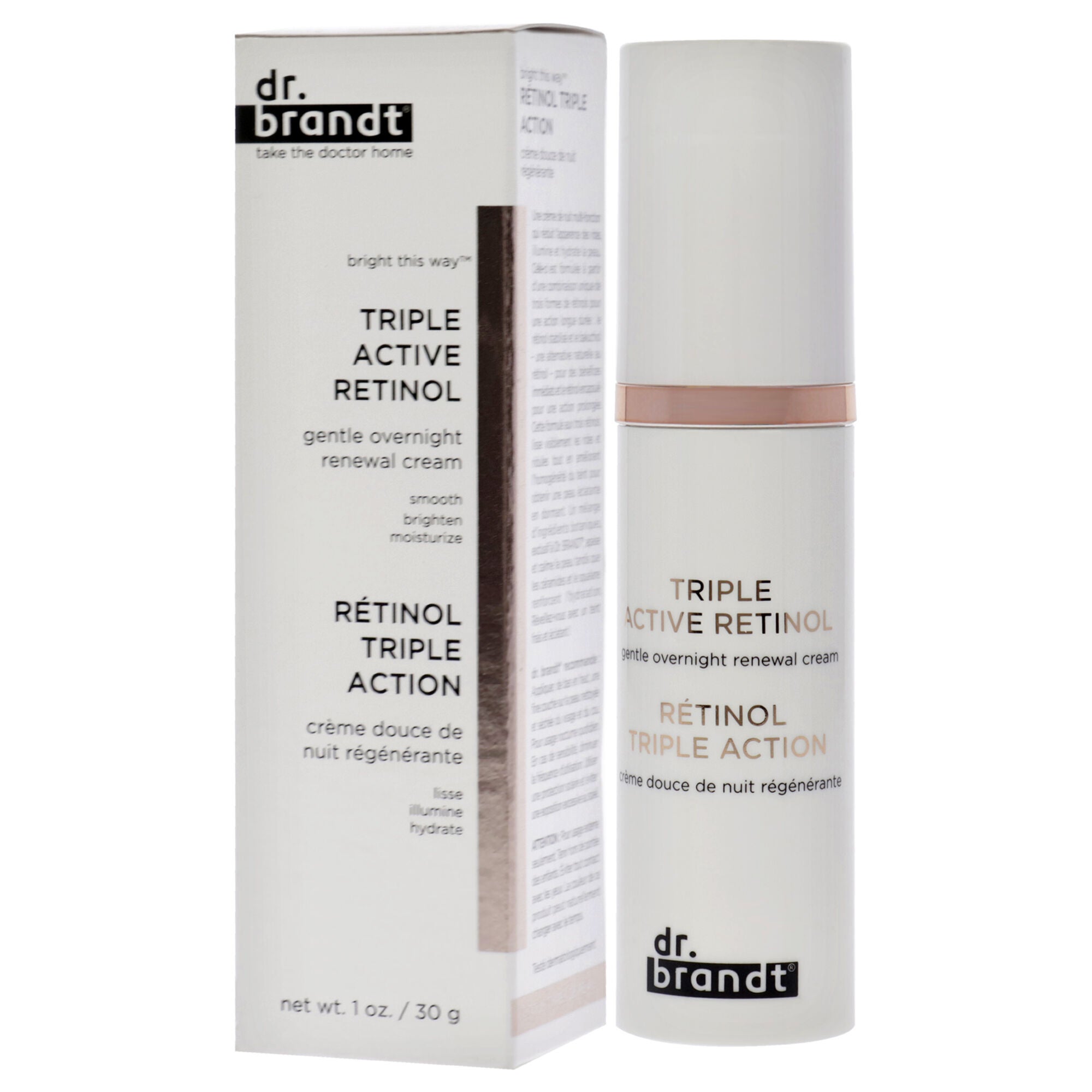 Triple Active Retinol Gentle Overnight Renewal Cream by Dr. Brandt for Women - 1 oz Cream, NA, alternate image number 3