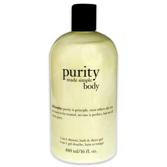 Purity Made Simple Body 3-in-1 Shower Bath & Shave Gel by Philosophy for Unisex - 16 oz Shower & Shave Gel, NA, hi-res image number null