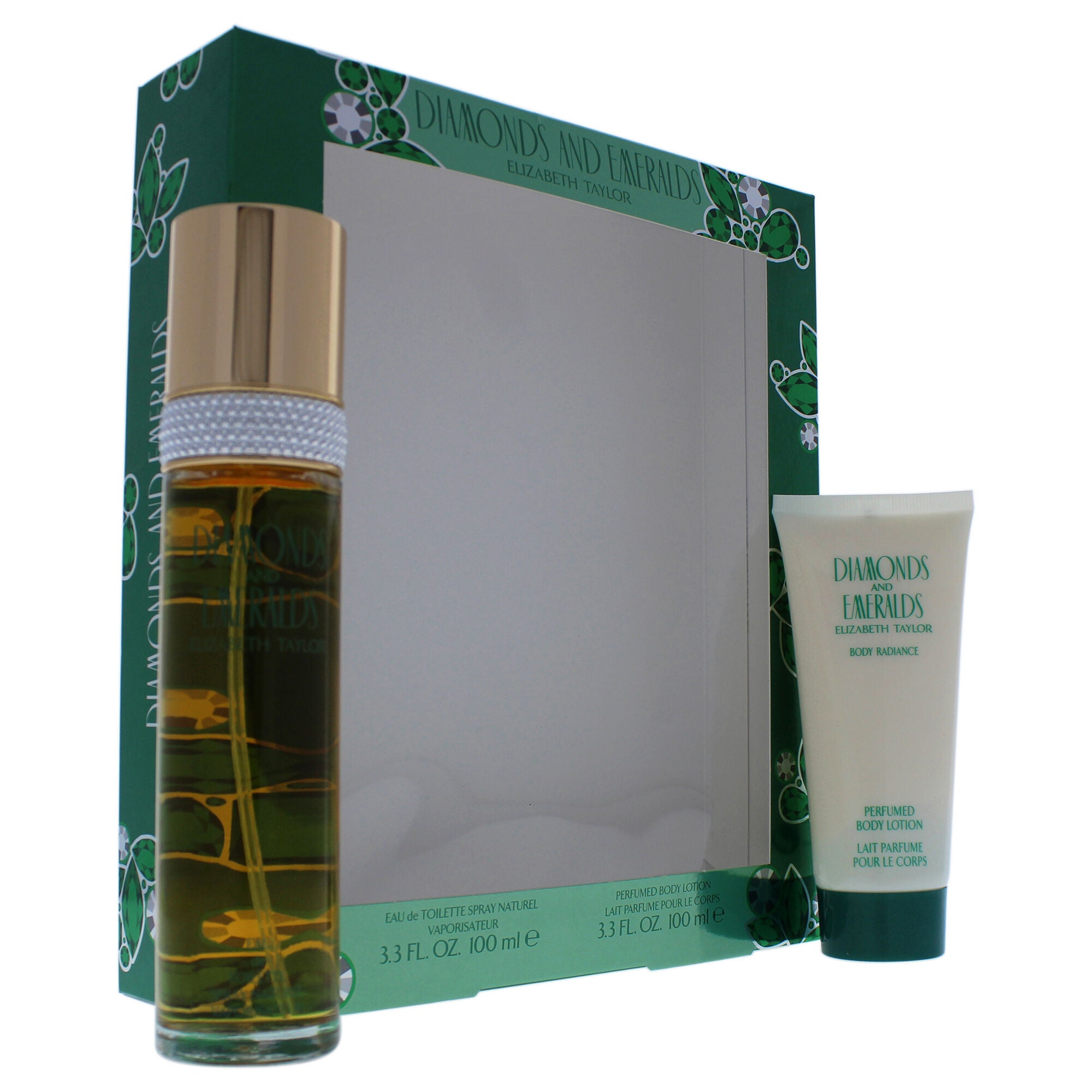 Diamonds and Emeralds by Elizabeth Taylor for Women - 2 pc Gift Set 3.4 oz EDT Spray and 3.4 oz Body Lotion, See Description, alternate image number 2