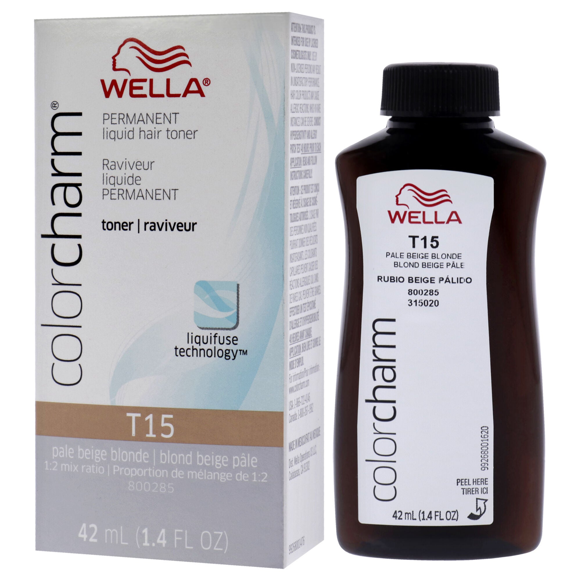 Color Charm Permanent Toner - T15 Pale Beige Blonde by Wella for Unisex - 1.4 oz Toner, , alternate image number 6