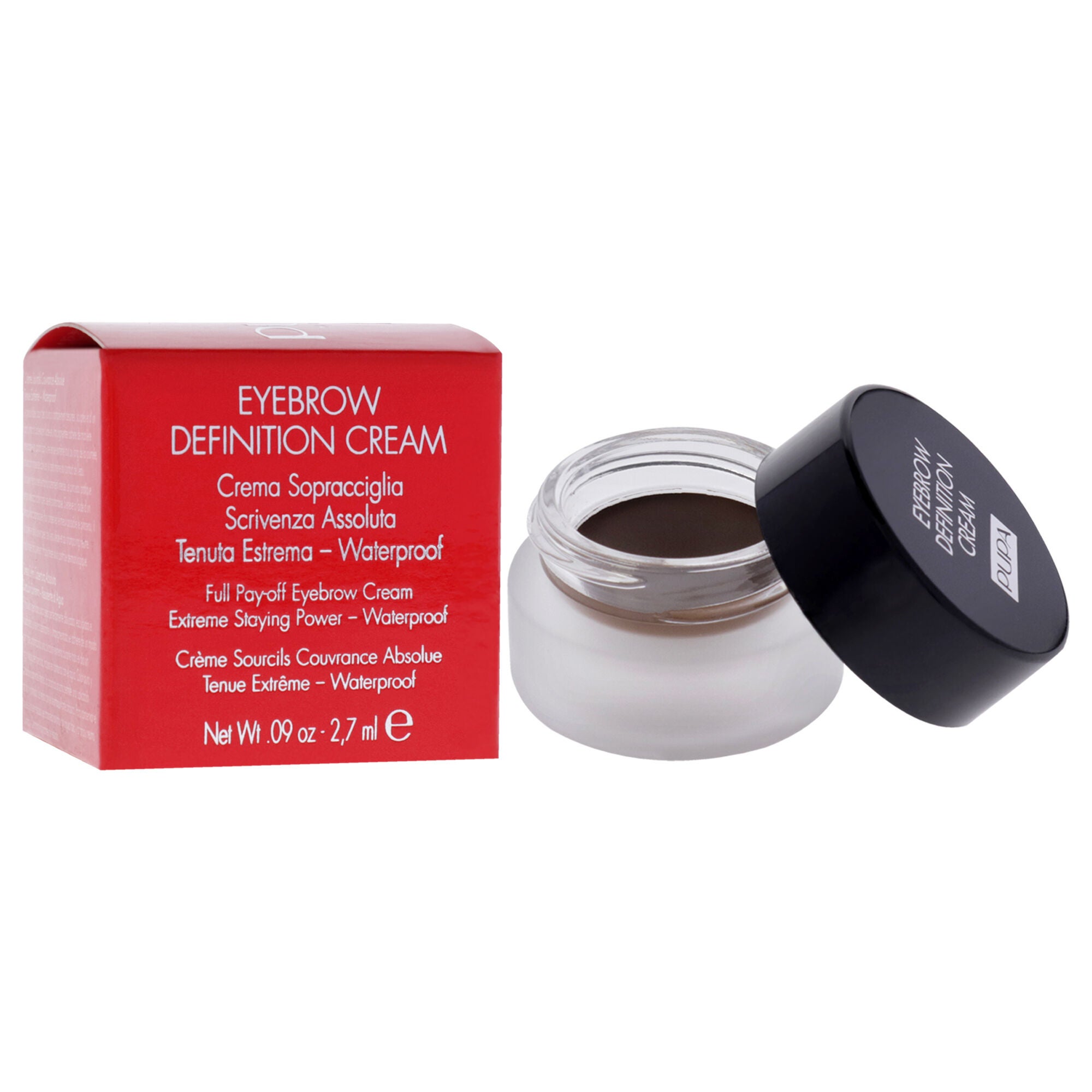 Eyebrow Definition Cream - 004 Dark Chocolate by Pupa Milano for Women - 0.09 oz Eyebrow, See Description, alternate image number 1