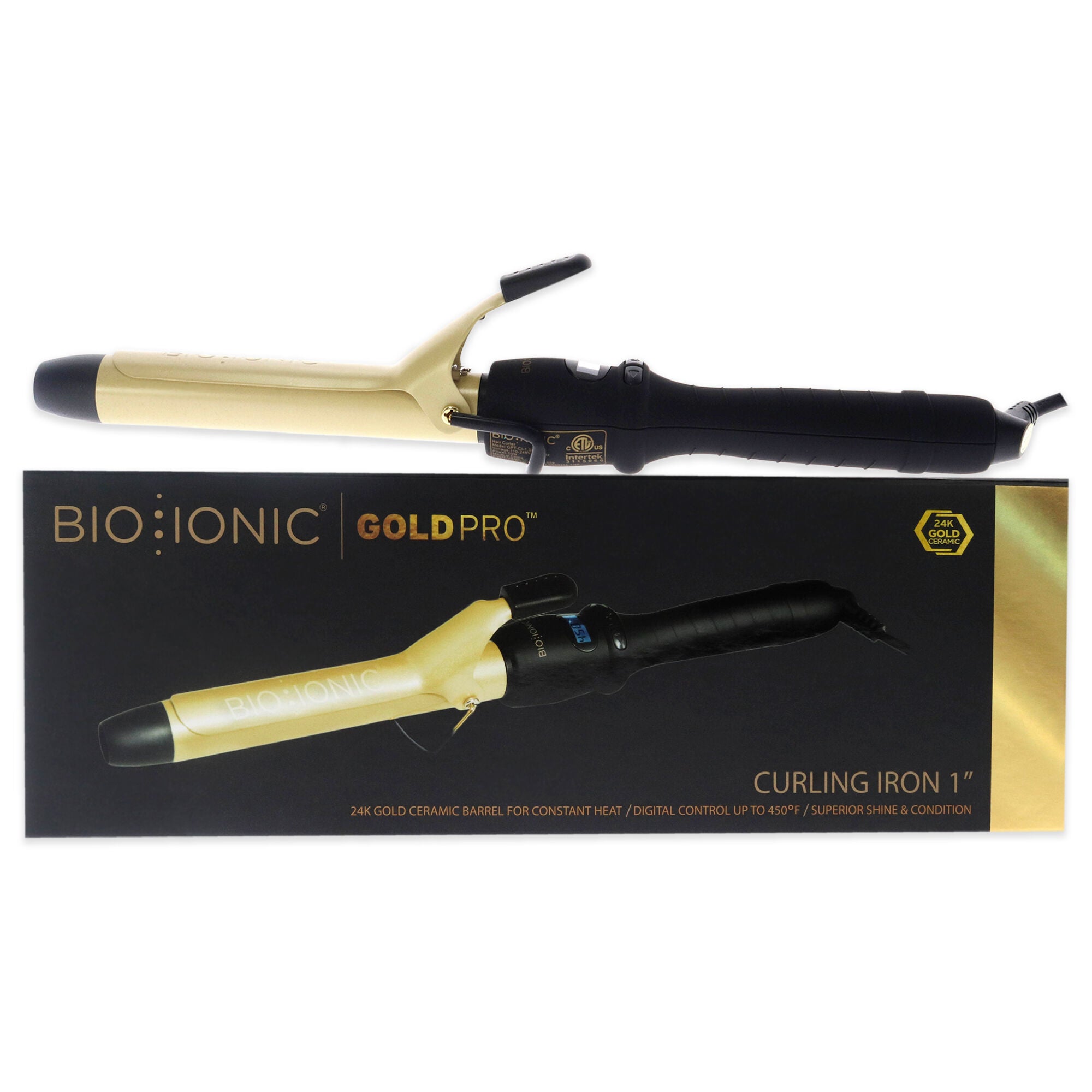 Gold Pro Curling Iron by Bio Ionic for Women - 1 Inch Curling Iron, See Description, hi-res image number 0