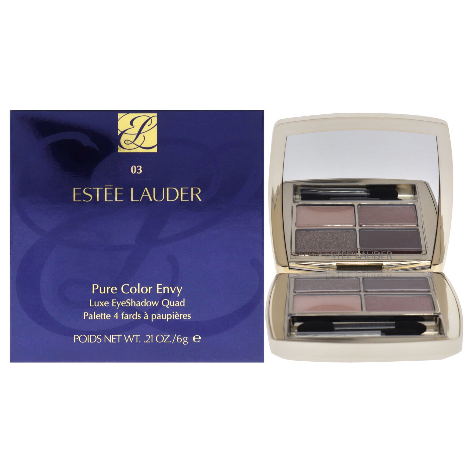 Pure Color Envy Luxe Eyeshadow Quad - 03 Aubergine Dream by Estee Lauder for Women - 0.28 oz Eye Shadow, See Description, hi-res image number 0