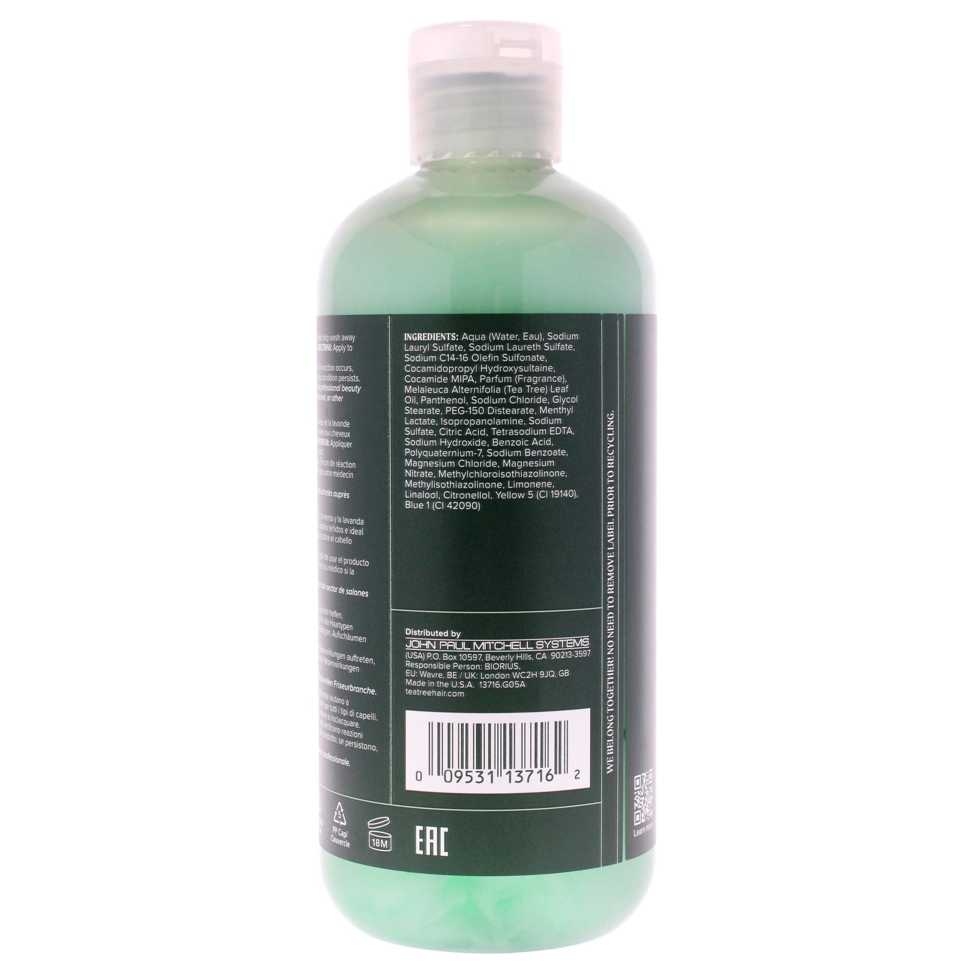 Tea Tree Shampoo by Paul Mitchell for Unisex - 16.9 oz Shampoo, See Description, alternate image number 2