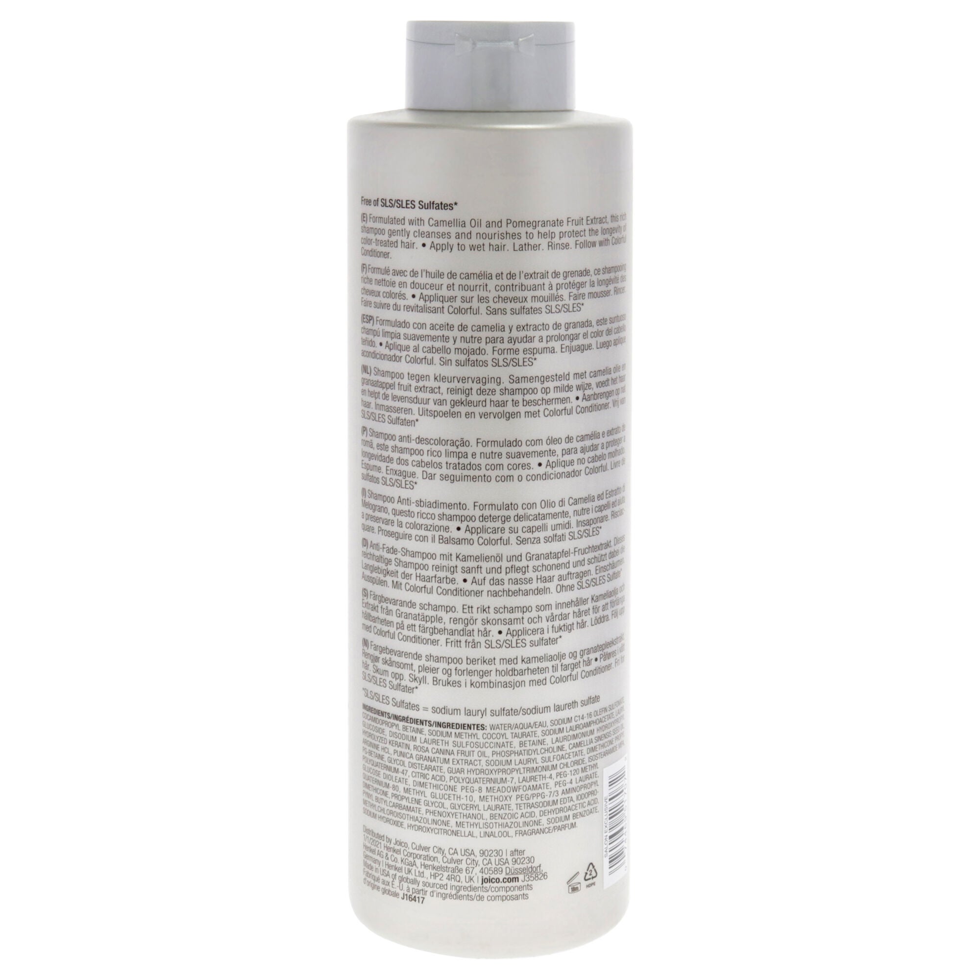 Colorful Anti Fade Shampoo by Joico for Unisex - 33.8 oz Shampoo, See Description, alternate image number 2