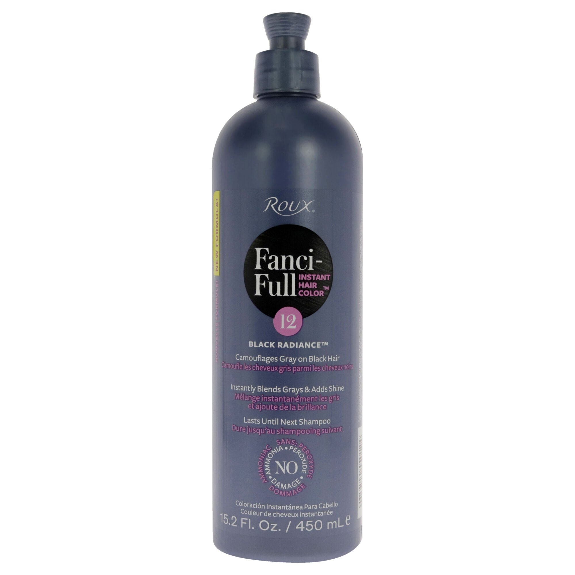 Fanci-Full Rinse Instant Hair Color - 12 Black Radiance by Roux for Unisex - 15.2 oz Hair Color, See Description, hi-res image number 0