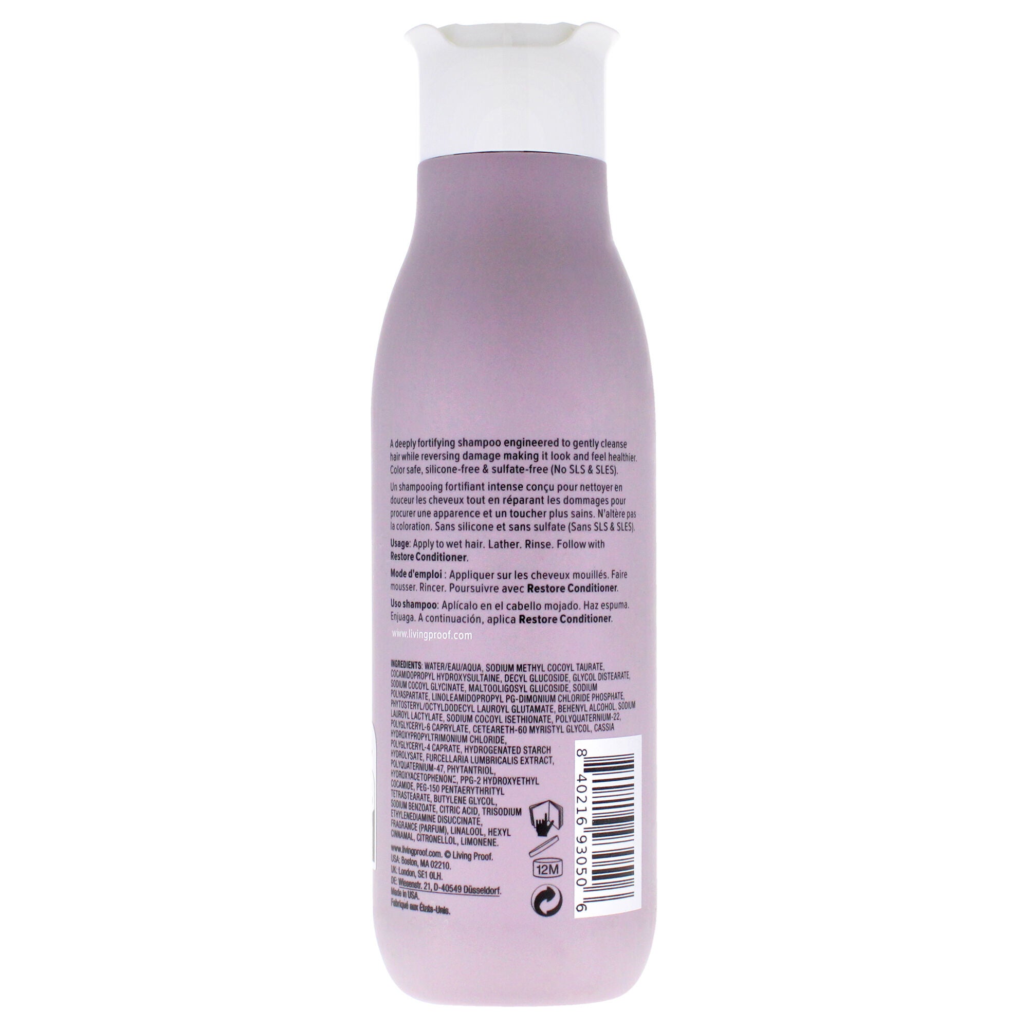 Restore Shampoo - Dry or Damaged Hair by Living Proof for Unisex - 8 oz Shampoo, See Description, alternate image number 3