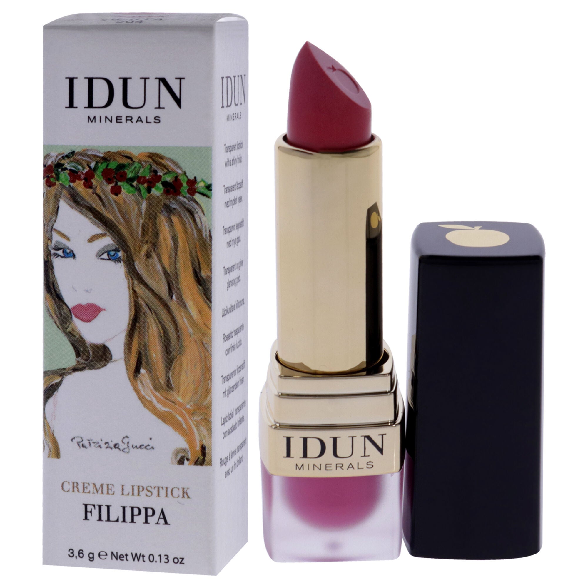 Creme Lipstick - 204 Filippa by Idun Minerals for Women - 0.13 oz Lipstick, See Description, alternate image number 3