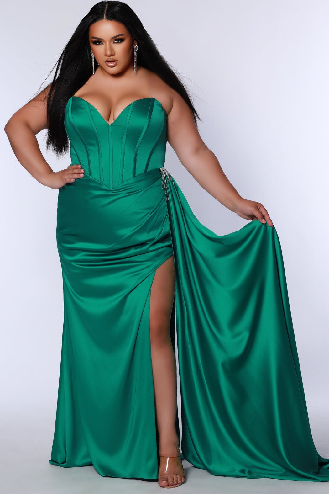 Grand Prix Formal Gown, Kelly Green, hi-res image number 0