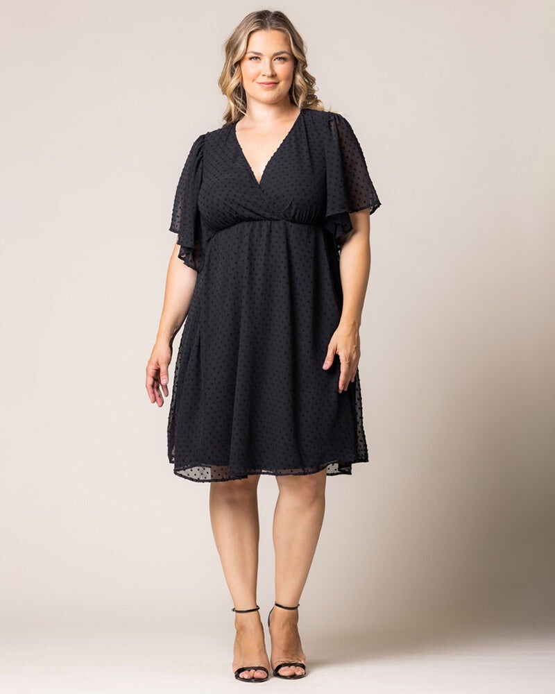 Florence Flutter Sleeve Dress, Onyx, alternate image number 2