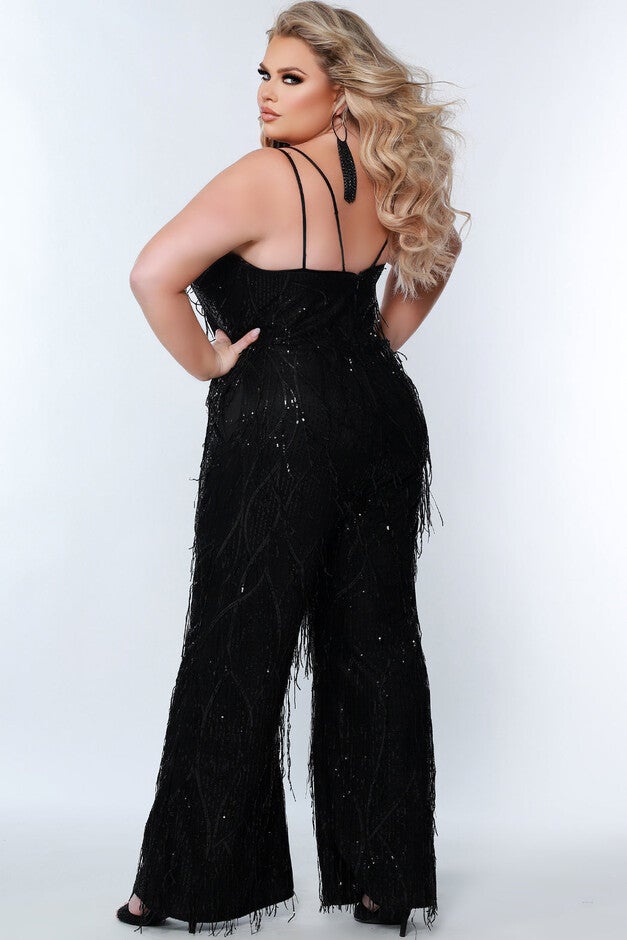 FRINGE IS IN JUMPSUIT, Black / Black, alternate image number 1