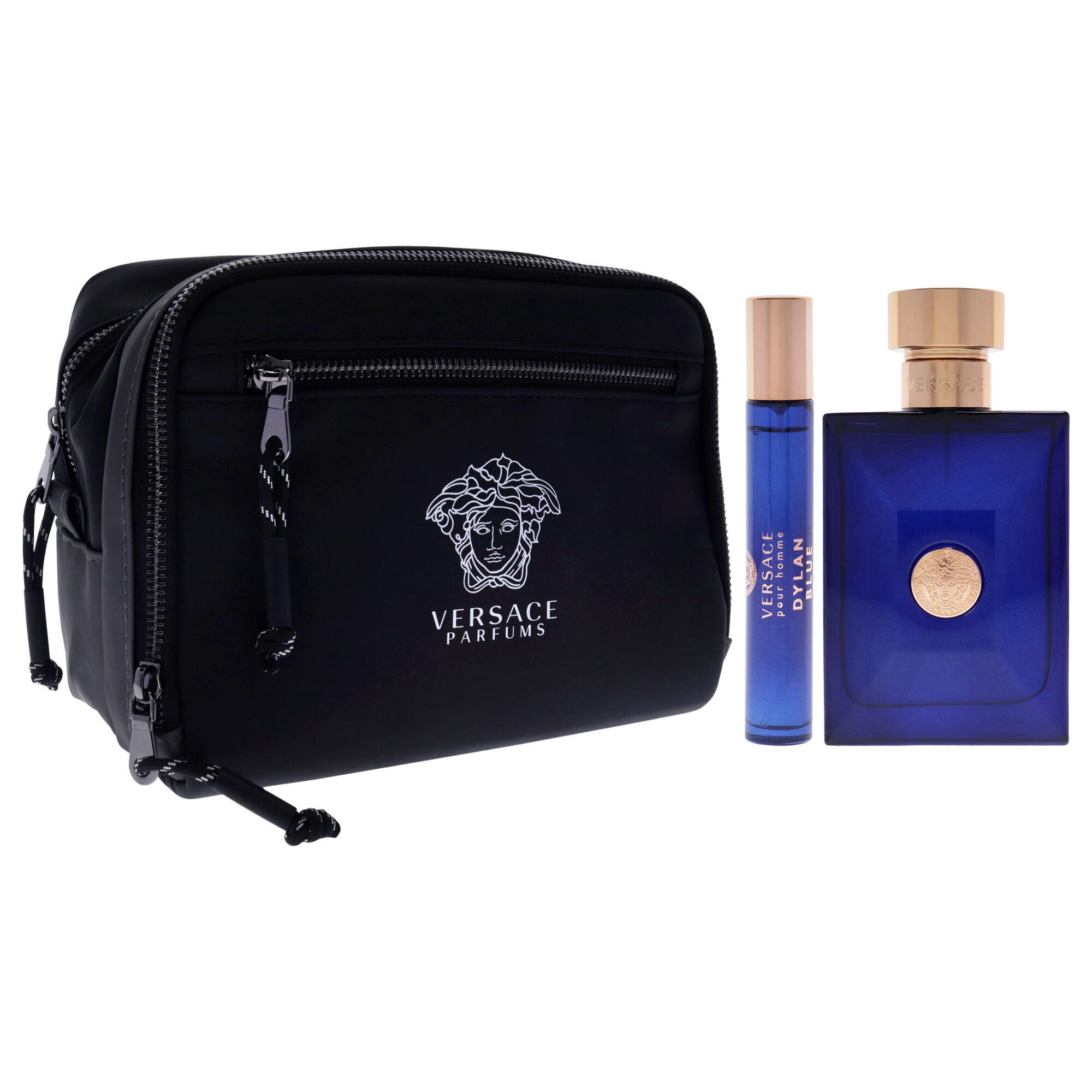 Dylan Blue by Versace for Men - 3 Pc Gift Set 3.4oz EDT Spray, 10ml EDT Spray, Blue Pouch, See Description, alternate image number 3
