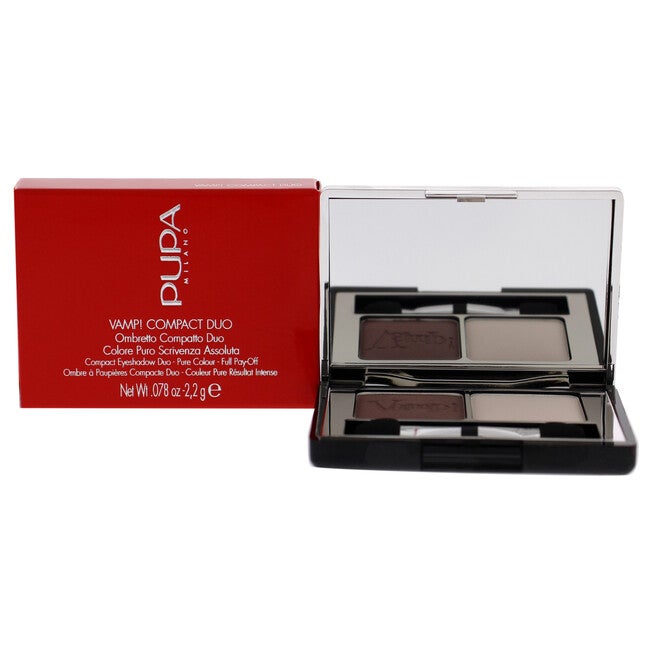 Vamp! Compact Duo Eyeshadow - 006 Brown Vanilla by Pupa Milano for Women - 0.078 oz Eye Shadow, NA, hi-res image number null