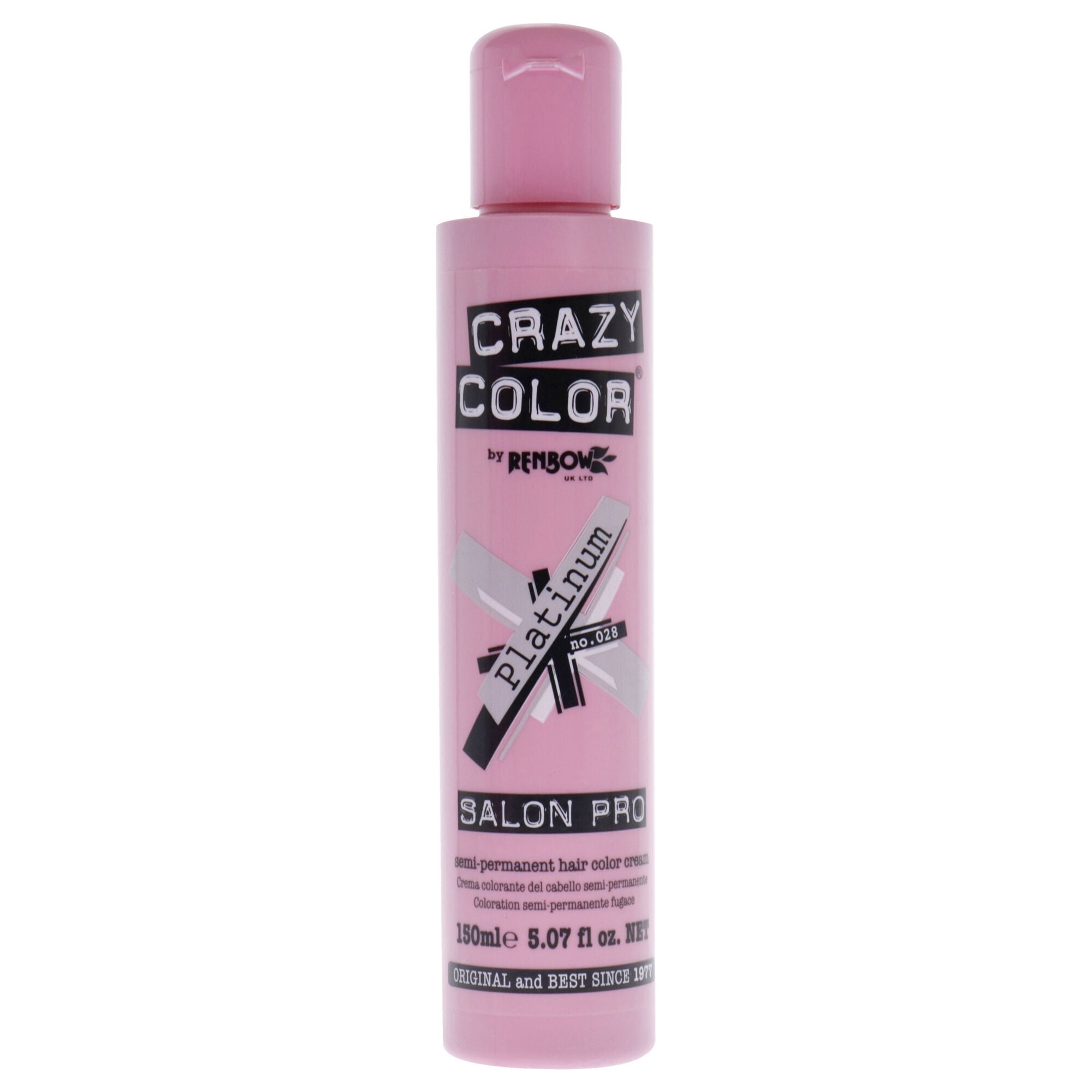Crazy Color Salon Pro Semi Permanent Hair Color - 028 Platinum by Crazy Color for Women - 5.07 oz Hair Color, See Description, hi-res image number 0