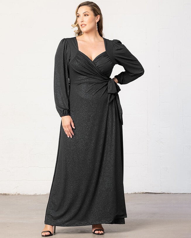 Modern Muse Wrap Gown, Imperial Plum, alternate image number 2