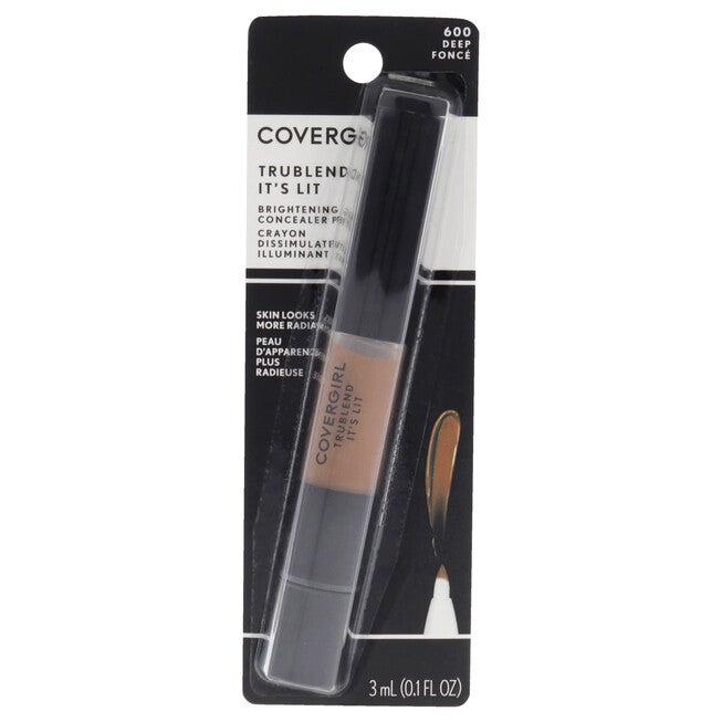 TruBlend Its Lit Brightening Concealer Pen - 600 Deep by CoverGirl for Women - 0.1 oz Concealer, NA, hi-res image number null