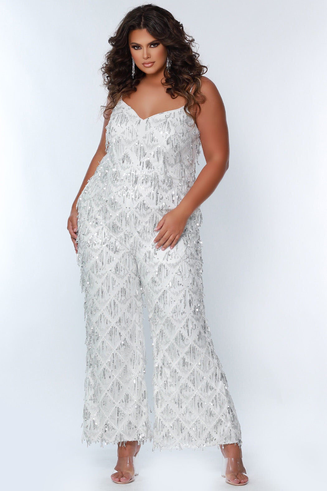 ROARING & ROWDY JUMPSUIT, Diamond White / White, hi-res image number 0