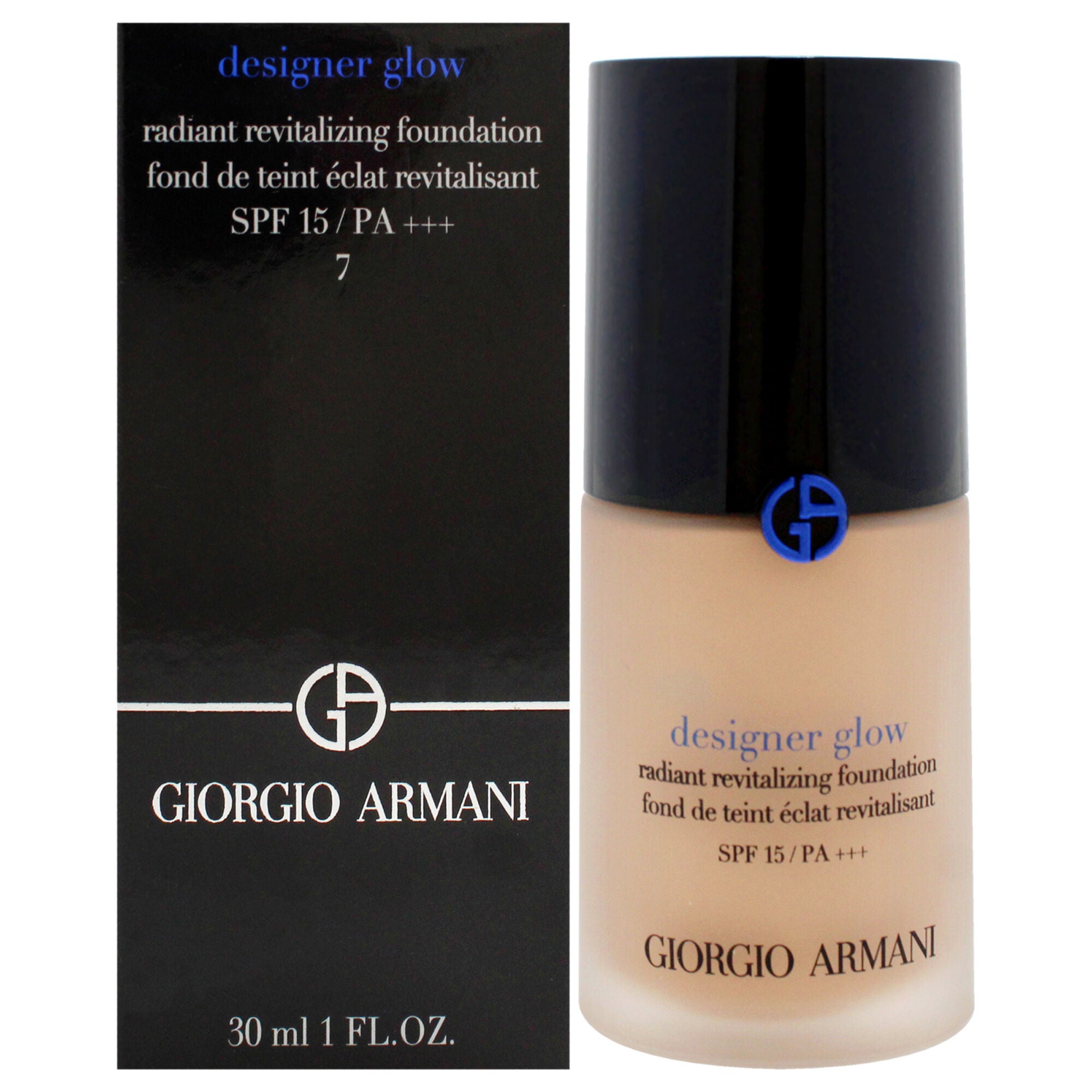 Designer Glow Radiant Revitalizing Foundation SPF 15 Plus - 7 by Giorgio Armani for Women - 1 oz Foundation, See Description, hi-res image number 0