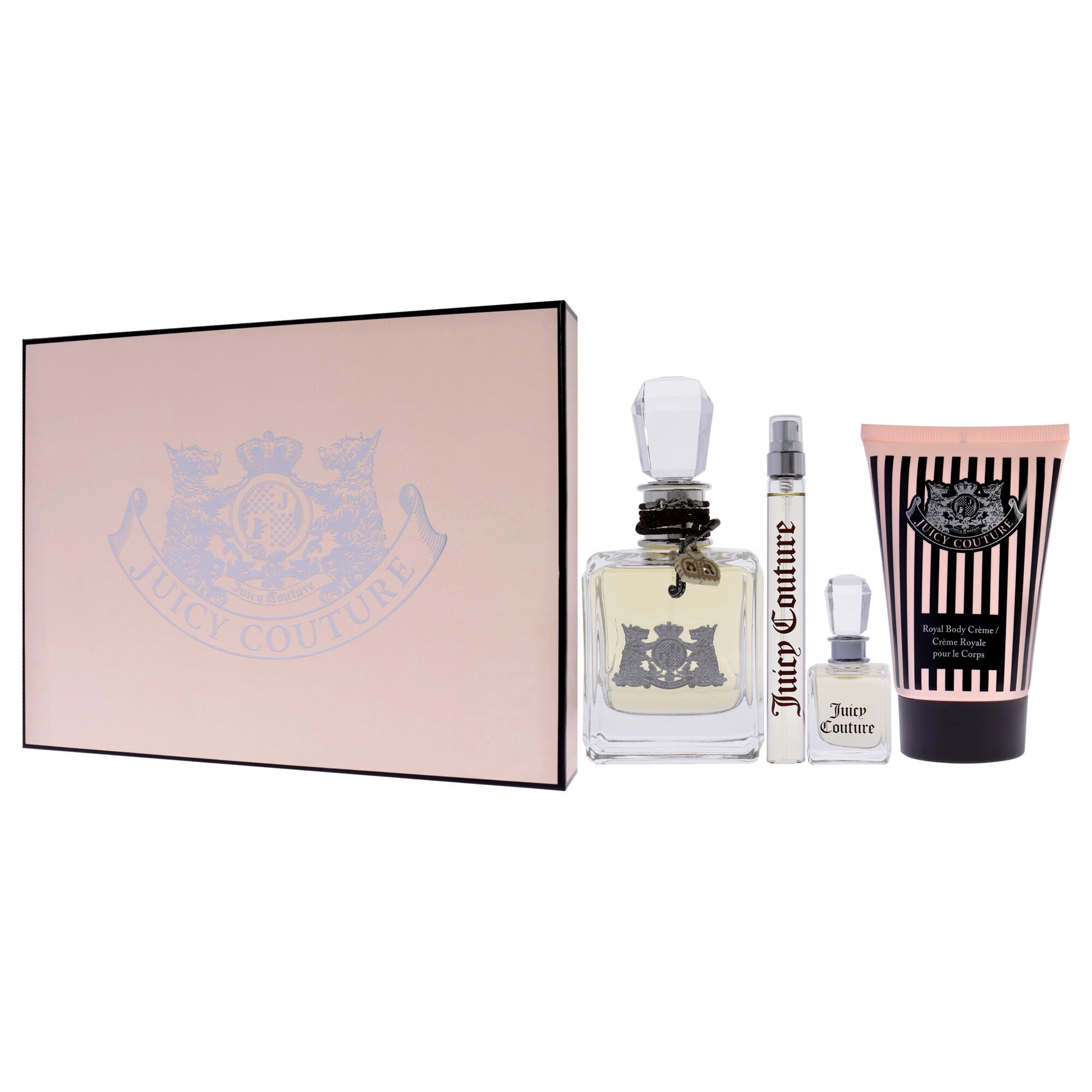 Juicy Couture by Juicy Couture for Women - 4 Pc Gift Set 3.4oz EDP Spray, 0.33oz EDP Spray, 0.17oz Deluxe Parfum Mini, 4.2oz Royal Body Cream, See Description, alternate image number 3