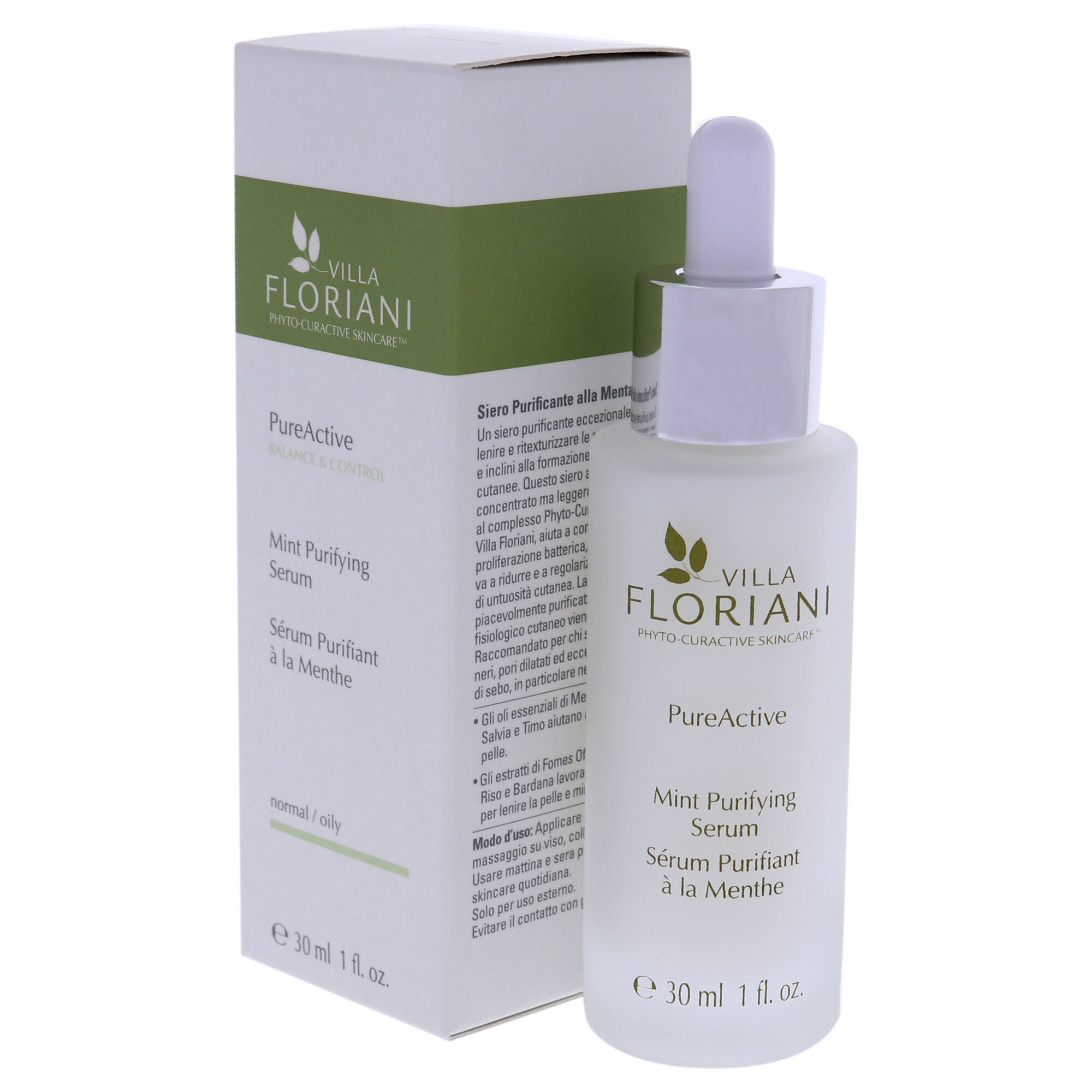 PureActive Purifying Serum - Mint by Villa Floriani for Unisex - 1 oz Serum, See Description, alternate image number 3