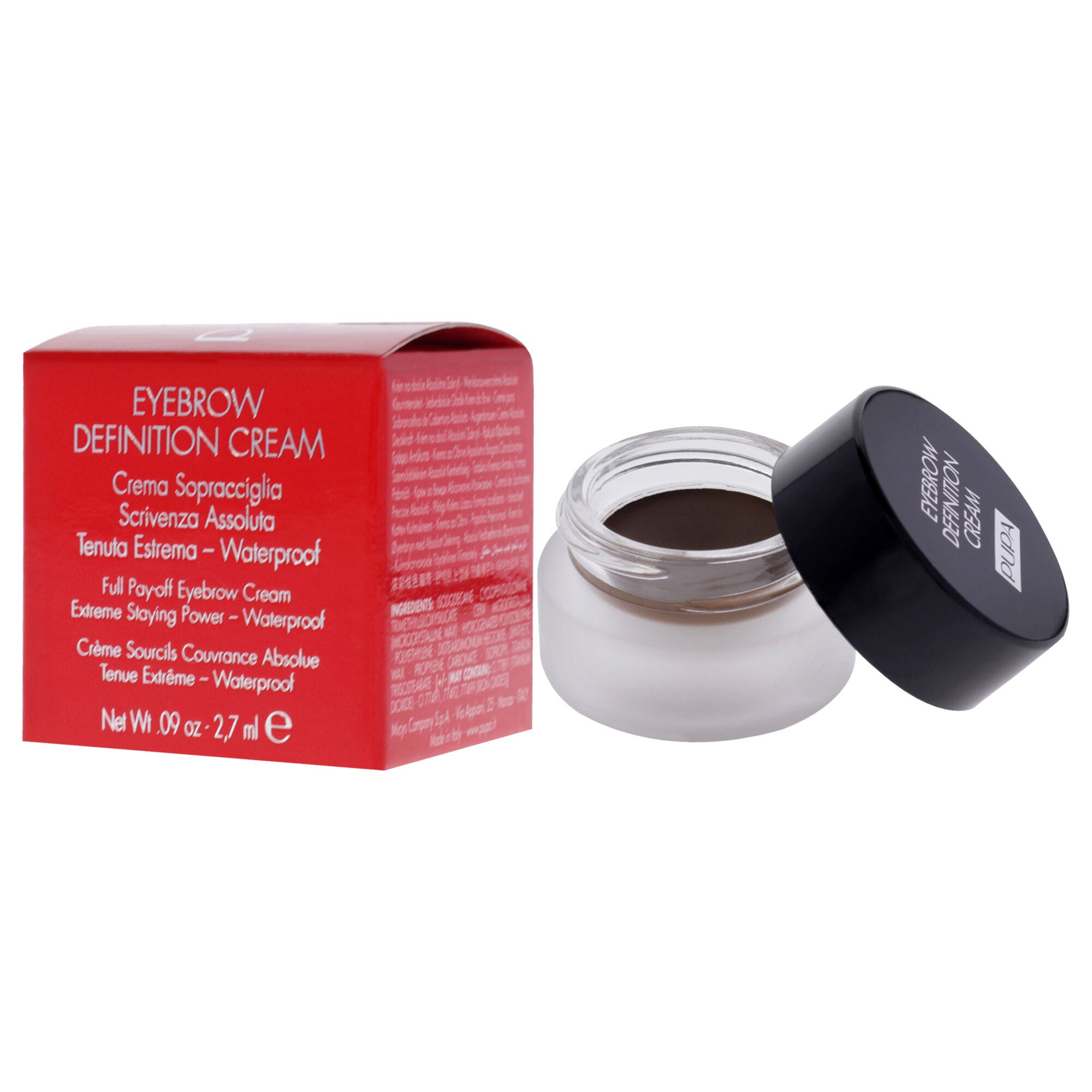 Eyebrow Definition Cream - 004 Dark Chocolate by Pupa Milano for Women - 0.09 oz Eyebrow, See Description, alternate image number 3