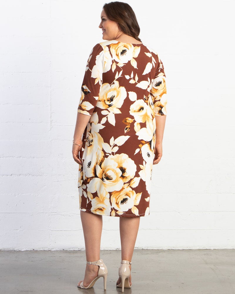 Ciara Cinch Dress, Vintage Floral Motif, alternate image number 1